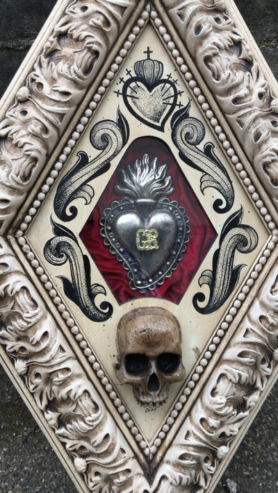 Tattoo sculpture with sacred heart by el rana