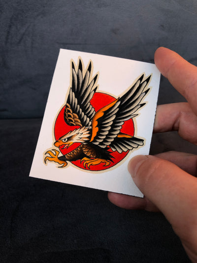 Samuele briganti American traditional eagle tattoo painting
